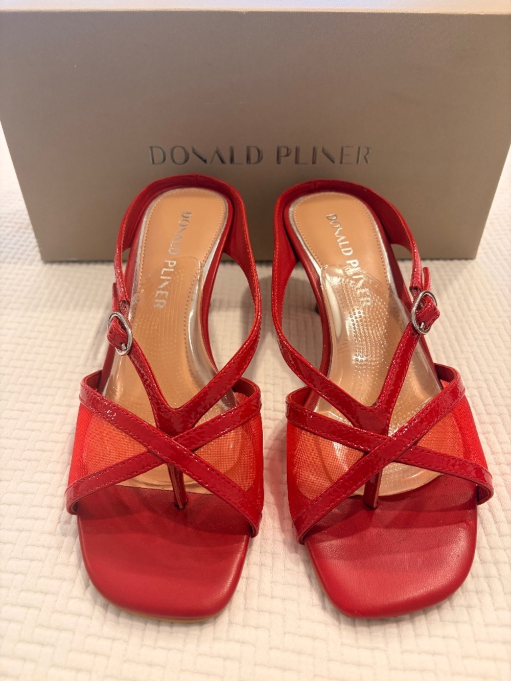Donald Pliner Red Slide Sandals